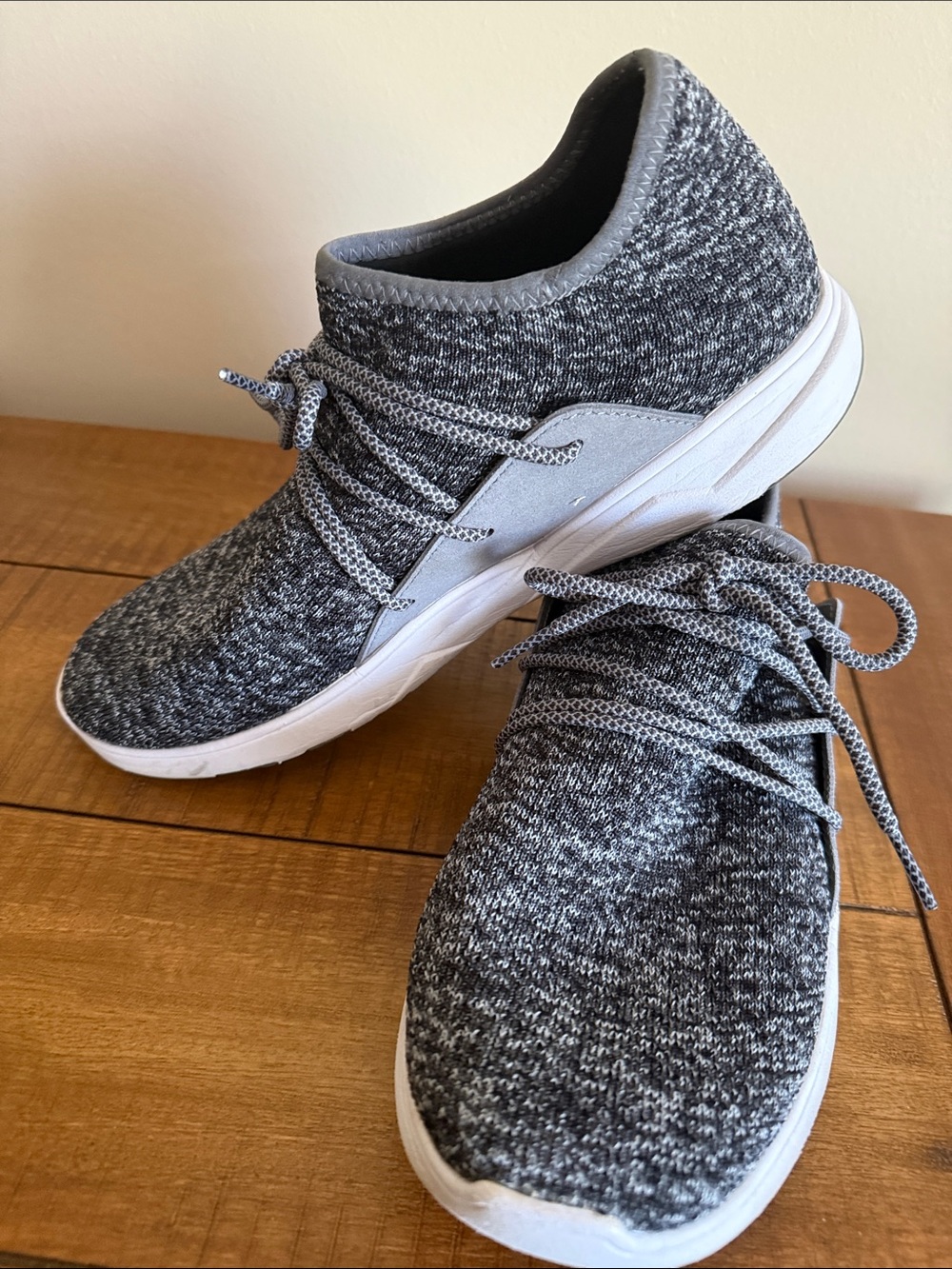 Vessi Women's Knit Athletic Sneakers - Gray & White - Picture 7 of 8